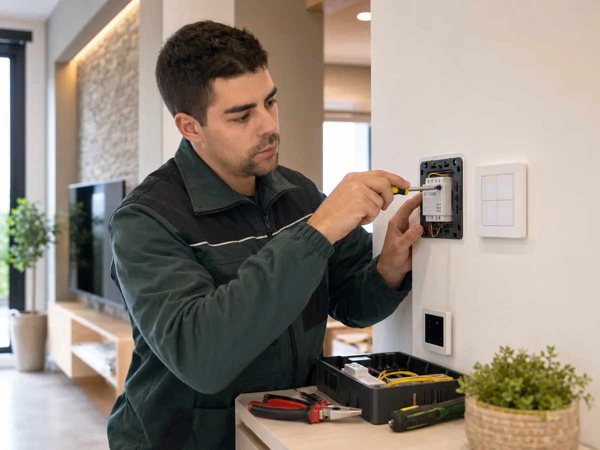 Integraleon configurando domótica en una vivienda